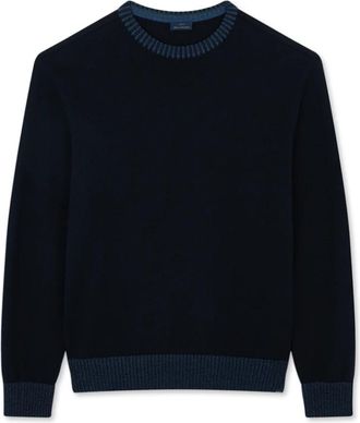 Paul & Shark Innovatieve Soft Cool Touch Crewneck Sweater - Heren - Ronde hals truien - Blauw - M - Wol - Truien & Vesten