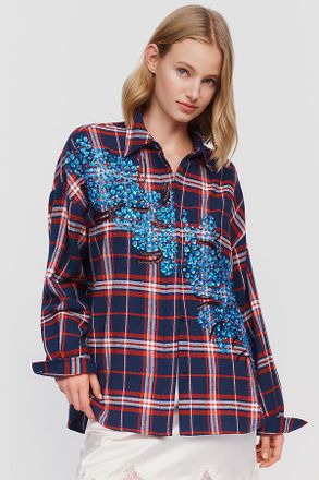 Essentiel Kirke 100% Cotton Embellished Buttondown Shirt