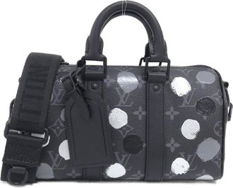 Louis Vuitton Black Coated Canvas Boston Bag (Pre-Owned)