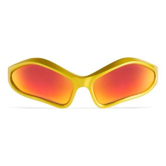 Balenciaga Fennec Oval Sunglasses Yellow Red 768054T00077037