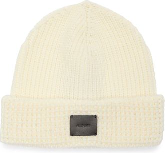 AllSaints Mixed Stitch Beanie in Ivory at Nordstrom Rack