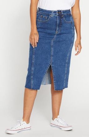 Universal Standard Dakota Denim Midi Skirt in Odeon Blue at Nordstrom, Size Xl