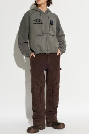 Umbro Jeans With Stitching On The Legs, Mens, Brown