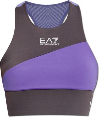 Emporio Armani Emporio Armani Ea7, Fitness, Dames, Paars, M, Polyester, Crop Training Top
