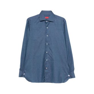 Isaia Casual Shirts, male, Blue, Size: 3XL Mix Sport Shirt