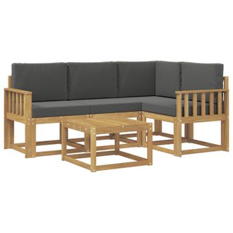 vidaXL Conjunto De Sof&aacute;s De Exterior 5 Pcs Blanco Y Antracita Vidaxl