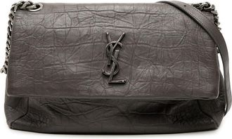 Saint Laurent Pre-owned Saint Laurent Medium Croc Embossed Calfskin Monogram West Hollywood Crossbody Ladies 87Y39T84XMPQWHPW