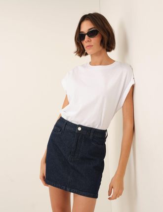 Nobody's Child Dark Blue Denim Mini Skirt