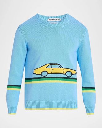 J.W.Anderson Graphic Cotton Crewneck Sweater