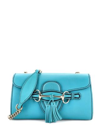 Gucci Emily Chain Flap Bag Leather Small crossbody bag - Blauw