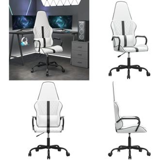 vidaXL Sedia da Gaming Bianco e Nero in Similpelle - Seduta gaming - Comfort gaming
