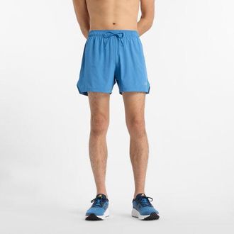 New Balance Mens RC Short 5 in Blue Polywoven, size Medium