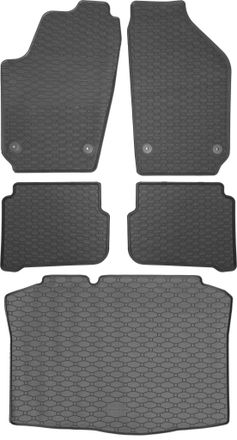 OEM Juego De Alfombrillas De Goma Para Coche Y Alfombrilla Para Maletero Skoda Fabia I Hatchback (2000-2008)