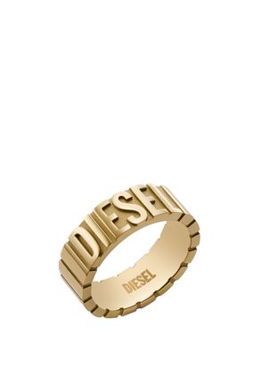 Diesel Gold-tone stainless steel ring - Rings - Unisex - Gold
