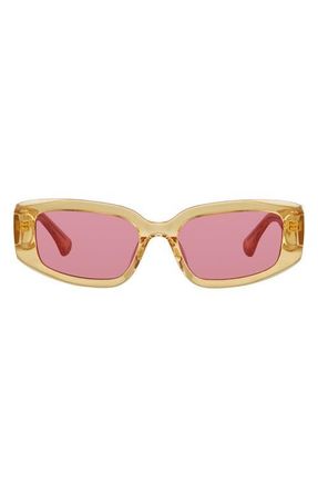 Kurt Geiger 54mm Rectangular Sunglasses in Yellow/Pink at Nordstrom