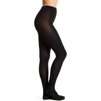 Hue Flat-Knit Sweater Tights in Black at Nordstrom Rack, Size Small/medium