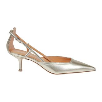 Lella Baldi Pumps, female, Gray, Size: 10 US Platinum Decollete Heel 5 cm