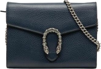 Gucci Pre-owned Cross Body Bags, female, Blue, Size: ONE SIZE Pre-owned Dionysus
