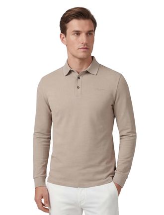 Cavallaro Polo lange mouw Cavallaro Napoli beige regular fit