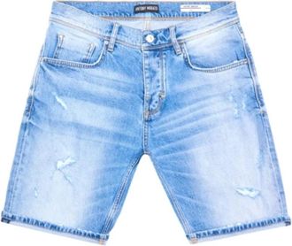 Antony Morato Lichtblauwe Denim Bermuda Shorts - Heren - Denim shorts - Blauw - W33 - Denim - Korte Broeken