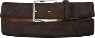 Santoni Verstelbare Su&egrave;de Riem - Heren - Accessoires - Bruin - Maat: 100 CM Su&egrave;de