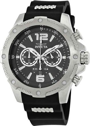 Invicta I-Force Charcoal Dial Black Polyurethane Mens Watch 19656