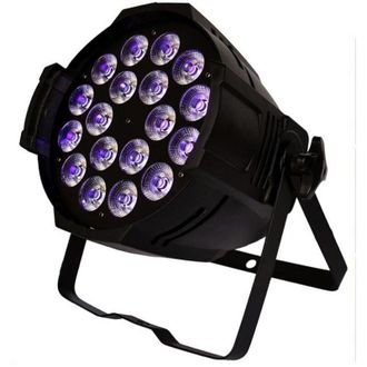 Trade Shop Trade Shop Traesio - Par Led Rgbwa Ip65 Dmx 18x18watt Uv 6 In 1 Luce Wood Party Fluo Powercon In Out