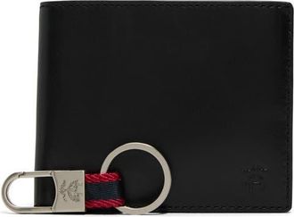 Brooks Brothers Leather Wallet & Key Chain Set in Other Black at Nordstrom