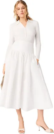 Maje Long taffeta skirt in White at Nordstrom, Size 34 Eu