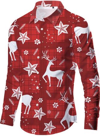 Generic Christmas Polos Shirts for Men UK Santa Claus Xmas Sweatshirt V Neck Sweatshirts Funny Novelty Reindeer Xmas Tree Graphic Tops Long Sleeve Pullover Sw