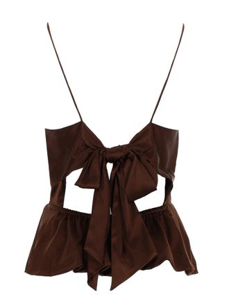 The Garment Silk-Blend Blouse - Brown