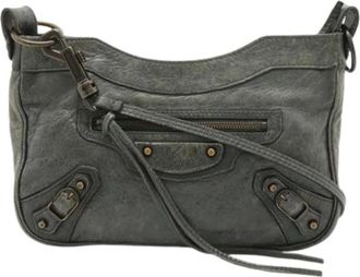 Balenciaga Pre-owned Vintage Pochette Schoudertas - Heren - Vintage Schoudertas - Groen - ONE Size - Leer - Vintage