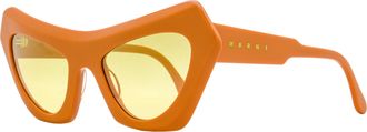 Marni Womens Cat Eye Sunglasses Devils Pool 7AF Orange 56mm