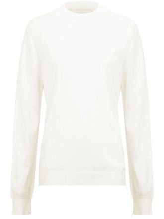 Maison Margiela Rib Trim Plain Long-sleeved Sweater