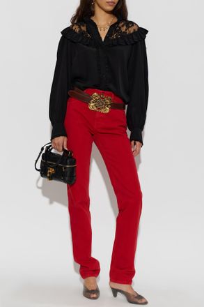 Chlo&eacute; Jeans With Tapered Legs, Womens, Red