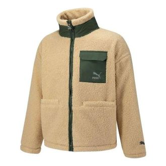 Puma Patch Pocket Sherpa Jacket Beige 539570-20