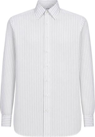 Lardini Vertical-striped long-sleeve shirt