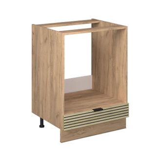 Vicco Armario Para Horno Empotrado Fame-line, Panel De Roble, 60 Cm Sin Encimera Vicco