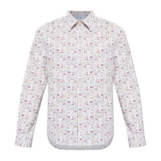 Paul Smith Formal Shirts, male, White, Size: 2XL Shirt With Colorful Print