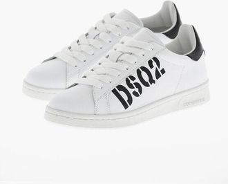 Dsquared2 Leather Low-Top Sneakers BOXER with Contrast Details size 37