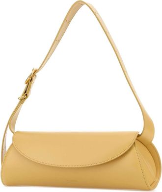 Jil Sander Womens Cannolo Sm Shoulder Bag Yellow Calf