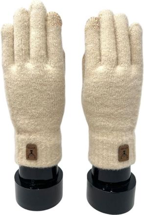 Generic Ladies Gloves Stretch Thermal Winter Warm Ladies Magic Soft Touchscreen Teens Gloves (Beige, One Size)