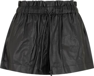 Isabel Marant Short Shorts - Dames - Bermuda - Zwart - M - Leer - Korte Broeken