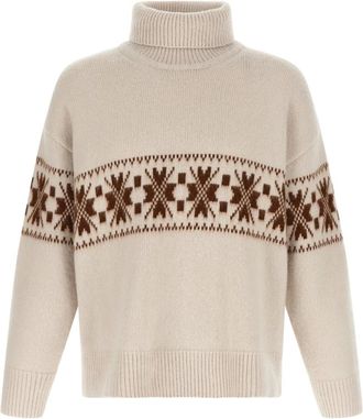 Kiton Jersey de Cuello Alto - Knitwear - Mujer - Beige - XS
