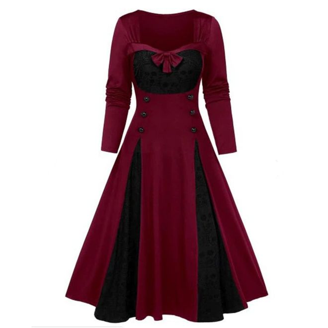 Generic Damen Renaissance Kleid Lang Große Größen Dirndl Mittelalter Kleid  Kleidung Vintage Party Festlich Festival Outfit Gothic Kleid Halloween  Kostüm Prinz ab 19,99 €