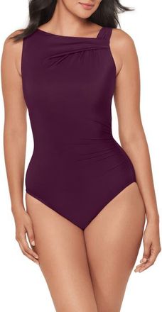 Miraclesuit Rock Solid Avra Underwire One-Piece Swimsuit in Bing at Nordstrom, Size 14
