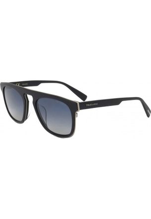 Trussardi Womens STR406F-700P-53 STR406F 53 700P Sunglasses - Black - One Size