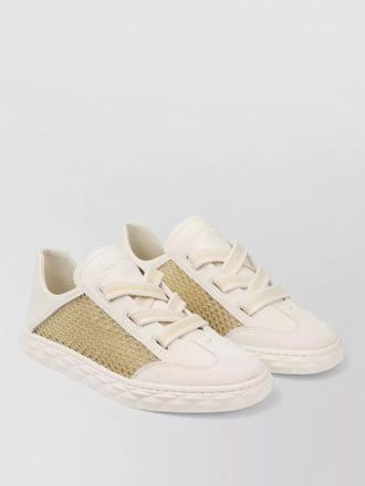 Jimmy Choo London diamond leather low top sneakers rubber sole