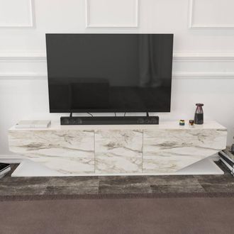 Decorotika Pearl TV Stand TV Unit for TVs up to 71 inch in Off-White
