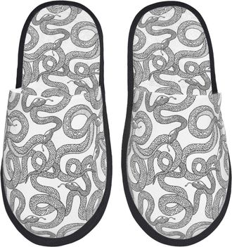 Generic Camping Slippers Snake Indoor Slipper Soft Sleepers Non Slip House Shoes For Indoor Travel Women & Men M